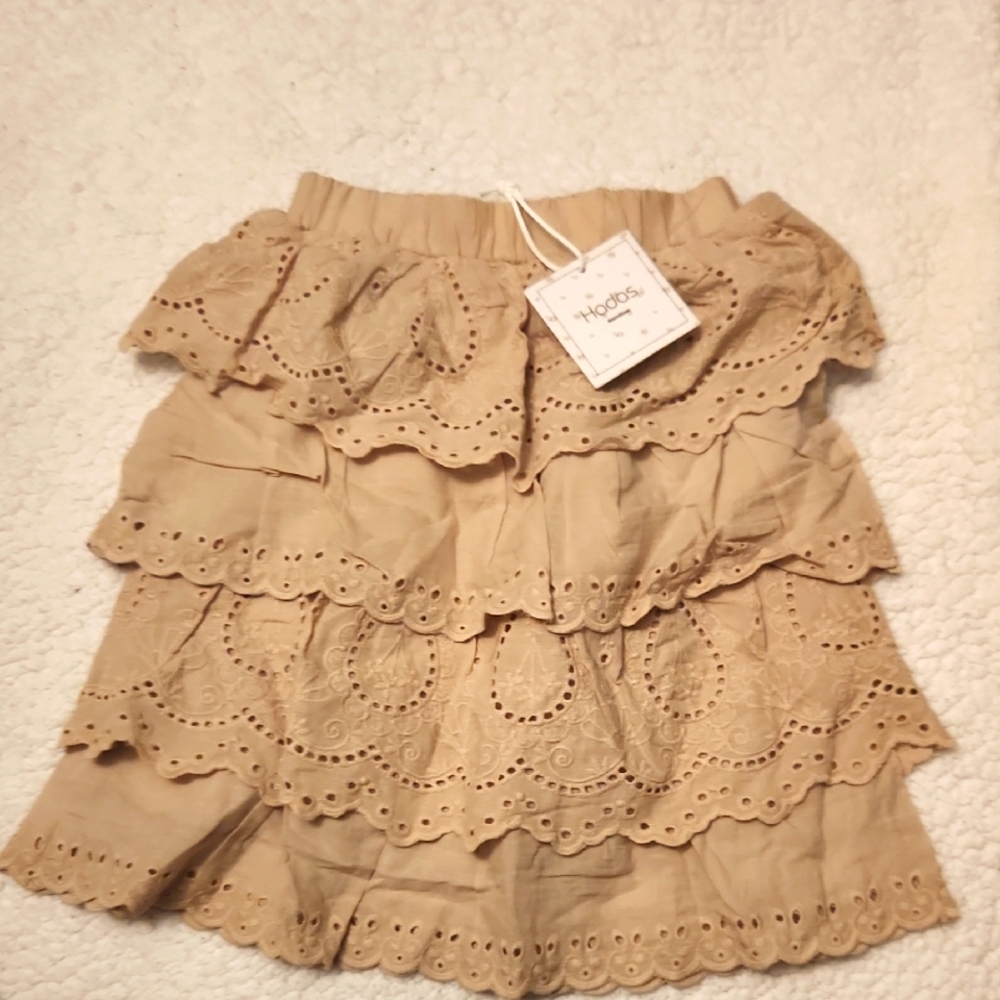 Hadas Tan Layered Skirt